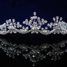 Fancy Headpiece;Bridal imperial;Fashion Dancer Opera Tiara;Silver Elegance Wedding Regal#pj42