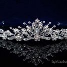 Fancy Headpiece;Bridal imperial;Fashion Dancer Opera Tiara;Silver Elegance Wedding Regal#pj86