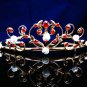 Fancy Headpiece;Bridal imperial;Fashion Dancer Opera Tiara;Silver Elegance Wedding Regal#1395