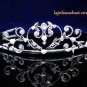 Fancy Headpiece;Bridal imperial;Fashion Dancer Opera Tiara;Silver Elegance Wedding Regal#1395s