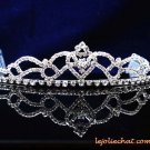 Fashion Dancer Opera Tiara;Fancy Headpiece;Bridal imperial;Silver Elegance Wedding Regal#7188