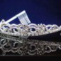 Fashion Dancer Opera Tiara;Fancy Headband ;Bridal imperial;Silver Elegance Wedding Regal#4096