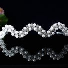 Fancy Headband ;Fashion Dancer Opera Tiara;Bridal imperial;Silver Elegance Wedding Regal#593