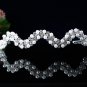 Fancy Headband ;Fashion Dancer Opera Tiara;Bridal imperial;Silver Elegance Wedding Regal#593
