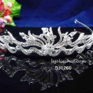 Fancy Headpiece;Fashion Dancer Opera Tiara;Bridal imperial;Silver Elegance Wedding Regal#1260