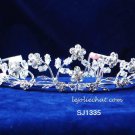 Fancy Headpiece;Fashion Dancer Opera Tiara;Bridal imperial;Silver Elegance Wedding Regal#1335