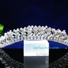 Fancy Headpiece;Fashion Dancer Opera Tiara;Bridal imperial;Silver Elegance Wedding Regal#1561