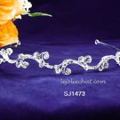 Fashion Dancer Opera Tiara;Fancy Headband ;Bridal imperial;Silver Elegance Wedding Regal#1473