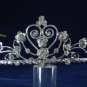 Fashion Dancer Opera Tiara;Fancy Headband ;Bridal imperial;Silver Elegance Wedding Regal#1338