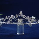 Fashion Dancer Opera Tiara;Fancy Headband ;Bridal imperial;Silver Elegance Wedding Regal#1353