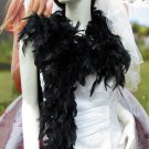 Wedding Party Decoration; 50g fuzzy chandelier feather boa for woman;for dancer #50bk