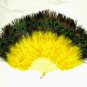 Coquet Rooster Peacock eye marabou feather Fan;Bridal Party Chandelier Fluffy Fan;ncer #3y