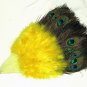 Coquet Rooster Peacock eye marabou feather Fan;Bridal Party Chandelier Fluffy Fan;ncer #3y
