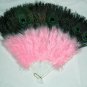 Coquet Rooster Peacock eye marabou feather Fan;Bridal Party Chandelier Fluffy Fan;ncer #5p