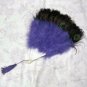 Coquet Rooster Peacock eye marabou feather Fan;Bridal Party Chandelier Fluffy Fan;ncer #5pu