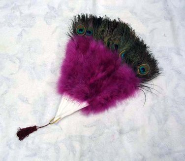 Coquet Rooster Peacock eye marabou feather Fan;Bridal Party Chandelier Fluffy Fan;ncer #5dpu