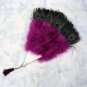 Coquet Rooster Peacock eye marabou feather Fan;Bridal Party Chandelier Fluffy Fan;ncer #5dpu