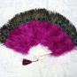 Coquet Rooster Peacock eye marabou feather Fan;Bridal Party Chandelier Fluffy Fan;ncer #5dpu