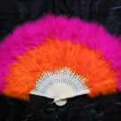 Coquet Rooster Peacock eye marabou feather Fan;Bridal Party Chandelier Fluffy Fan;ncer #26