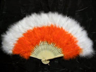 Coquet Rooster Peacock eye marabou feather Fan;Bridal Party Chandelier Fluffy Fan;ncer #27