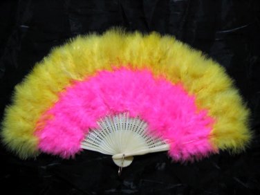 Coquet Rooster Peacock eye marabou feather Fan;Bridal Party Chandelier Fluffy Fan;ncer #28