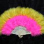 Coquet Rooster Peacock eye marabou feather Fan;Bridal Party Chandelier Fluffy Fan;ncer #28