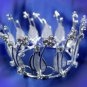 Fancy Small Crown;Fashion Dancer Opera Tiara;Bridal imperial;Silver Wedding Regal#4089