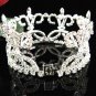 Fancy Small Crown;Fashion Dancer Opera Tiara;Bridal imperial;Silver Wedding Regal#841S