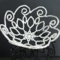 Fancy Small Crown;Fashion Dancer Opera Tiara;Bridal imperial;Silver Wedding Regal#3647