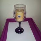 Wine Glass Candle Holder
