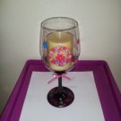 Wine Glass Candle Holder