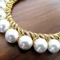 Combo Set - Elegant Faux Pearl Choker Necklace & Rhinestone Earrings Fashion Jewelry