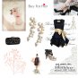 Combo Set - Elegant Faux Pearl Choker Necklace & Rhinestone Earrings Fashion Jewelry