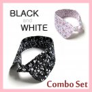 Combo Set - 2014 Spring & Summer Garden Floral Black & White Peter Pan Detachable Collars