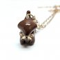 Combo Set - Classy Sweet Brown Dog Necklace & Flying Heart Earrings Fashion Jewelry