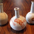3 Ceramic Brazilian Vases by Jequitinhonha Valley Artist Jacinta circa 1985