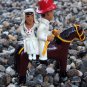 Original Vintage Brazilian Bride & Groom Ceramics Miniature Valentine's Gift