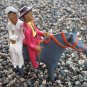 Original Vintage BrazilianLarge Bride & Groom by S. Vitalino circa 1985