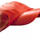 SWDSIDL156 - Genuine Solid Leather Red Baseball Cap