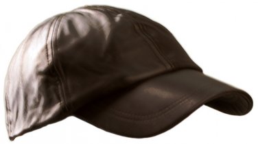 SWDSIDL157 - Genuine Solid Leather Dark Brown Baseball Cap
