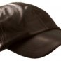 SWDSIDL157 - Genuine Solid Leather Dark Brown Baseball Cap