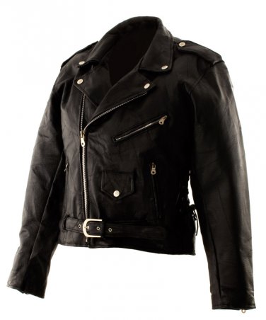 SZ 3XL Classic Leather Motorcycle Jacket- Seamless Patchwork SWDSIHH115-3X