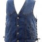 SWDSIHH125-MED - Denim Vest with Laces