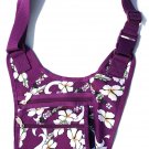 SWDSI1154 Purple Crossbody Purse with Hawaiian flowers