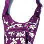 SWDSI1154 Purple Crossbody Purse with Hawaiian flowers