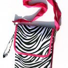 SWDSI1228 Ipad Bag Zebra Print with Pink Trim