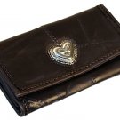 SWDSIDL174- Ladies' Brown Leather Heart Wallet