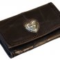 SWDSIDL174- Ladies' Brown Leather Heart Wallet