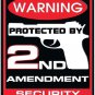SWMS2ndAmend - 8" X 12" Protected By 2nd Amendment Tin Sign