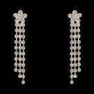 SWJ104 - "Roxy" Flower/Austrian Crystal Dangle Earrings